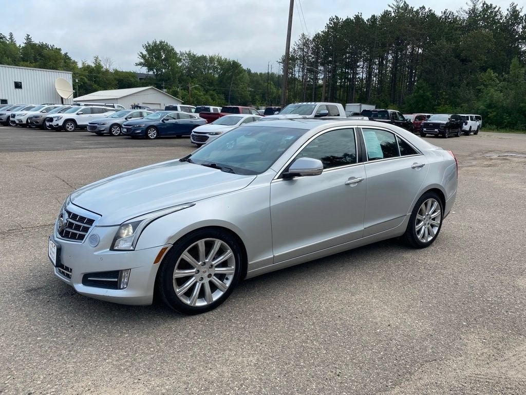 2013 Cadillac ATS Premium in Radiant Silver Metallic — front three-quarter view