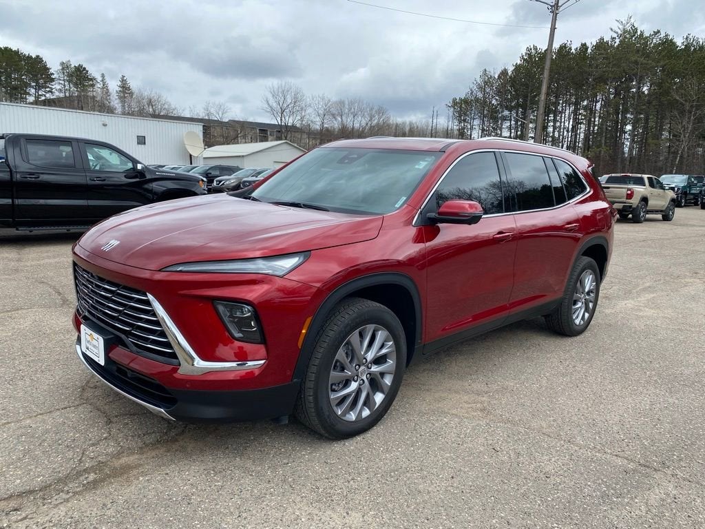 2025 Buick Enclave Preferred in Cherry Red Tintcoat — front three-quarter view